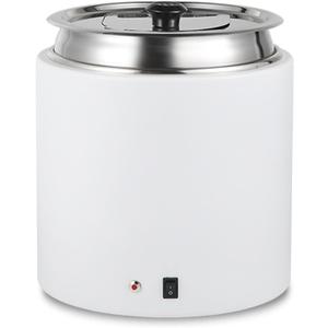 Commercial-Grade Soup Pot, Electronic Hot Soup Pot Without Adding Water, Commercial Soup Machine, Suitable for Large Family Gatherings and Restaurants (400W) (White 10L)
