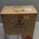 LUE BONA Adjustable Vanity Stool, 360 Swivel Chair for Makeup Room, White Faux Leather Stool for Bathroom & Living Room