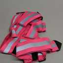 Zacro LED Reflective Vest Running Gear, 5 Lights Colors High Visibility Reflective Running Gear Rechargeable Light Up Running Vest for Walking Running Cycling, Adjustable for Men Women Kids (Pink)