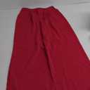 Women's Yoga Dress Pants Button Work Business Stretchy Pull On High Waisted Cropped Pants Work Casual Ankle Pants Wine,  Large