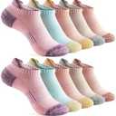 MICBAM 10 Pairs Womens Compression Ankle Socks Athletic Running Gym Casual crew Socks