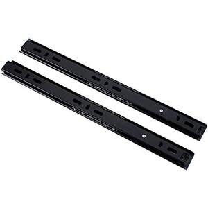 Drawer Slides 16 Inch Ball Bearing Full Extension 3 Section Slide Track Mounting Drawer Runners Slider for Cabinet Home Furniture, 2 Pack (Black 16 Inch)