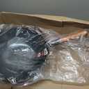 YOSUKATA 13.5" Pre-Seasoned Flat Bottom Black Carbon Steel Wok for Stir Fry