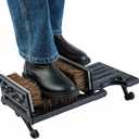 MyGift Heavy Duty Shoe Scraper and Boot Brush, Vintage Cast Iron Shoe Dirt Scrubber Cleaner/Outdoor Boot Mud Brush (Black 16)