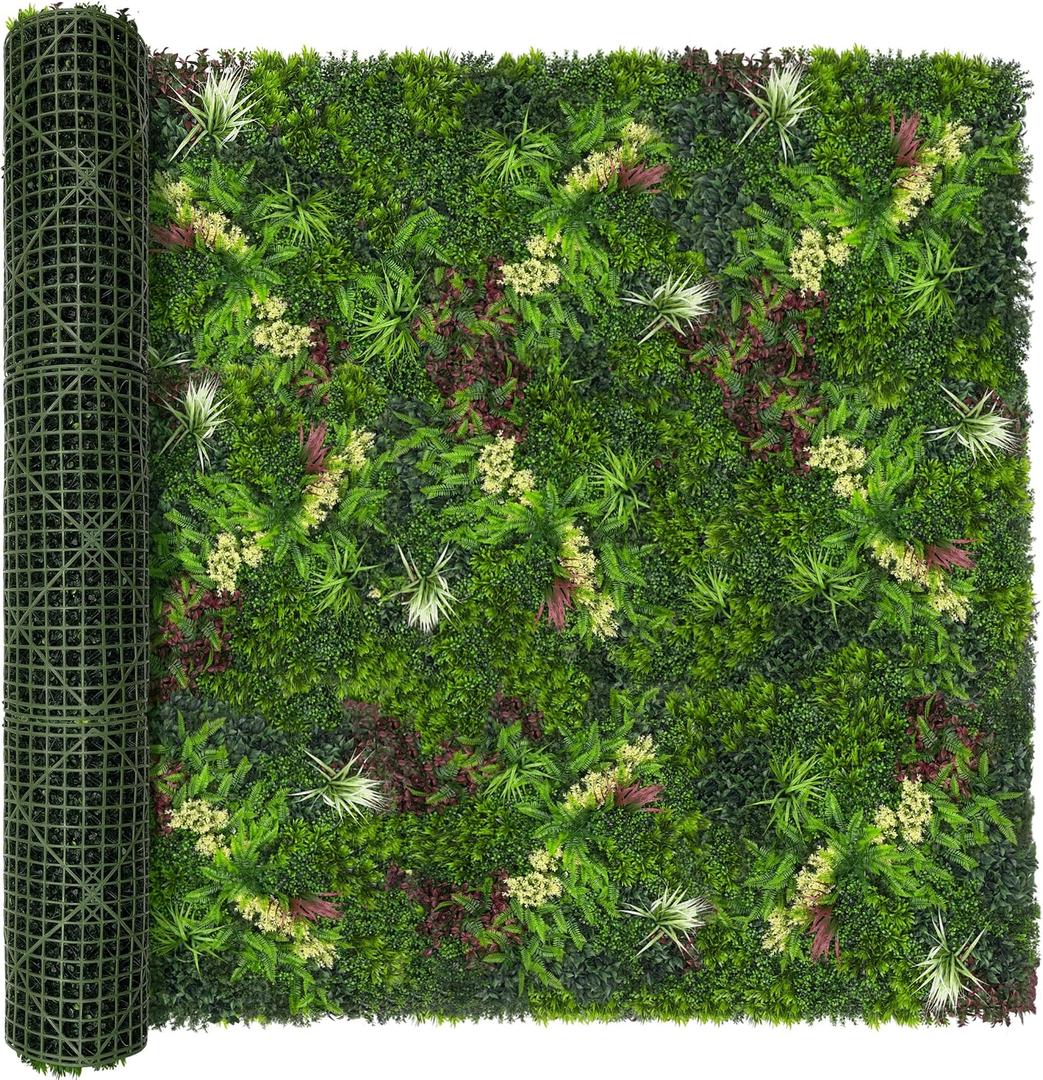 6FTx12FT, UV Resistant Artificial Ivy Grass Wall Boxwood Plant Roll