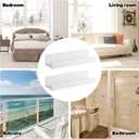 Rainmae 2 Pcs Window Plant Floating Shelves,10.6 Inch Wall-Mounted Plastic Window Sill Extender for Succulent Planters Micro Greens Herb Pots Indoor Shelves for Indoor Bathroom Kitchen Wall Shelf