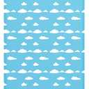 7.2 ft Cartoon Arch Backdrop Cover Blue Sky and White Clouds Arch Spandex Stretch Backdrop Stand Cover for Wedding Birthday Banquet Ceremony Decoration(White Cloud)
