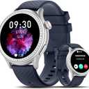 Smart Watch for Men Women Answer/Make Call, 1.46'' AMOLED Ultra-Clear Screen Fitness Tracker with Heart Rate/Sleep/SpO2 Monitor, 3ATM Waterproof Smartwatch for iPhone/Samsung/Android, 110+ Sport, Blue