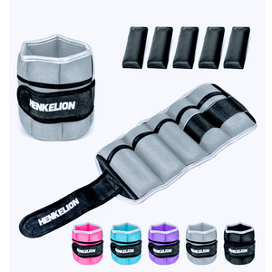 Pair 2 3 5 10 Lbs Adjustable Ankle Weights for Women Men Kids, Strength Training Wrist and Ankle Weights Sets for Gym, Fitness Workout, Running, Lifting - Black Grey Pink Blue Purple