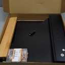 Goozii Corner Bread Box for Kitchen Countertop, Black Bread Storage Container for Homemade Bread, Two Layer Breadbox under Cabinet Mount, Large Bread Holder for Kitchen Counter, Pantry Shelf