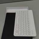 kenke for iPad 11/10th Gen Case with Keyboard 11/10.9 inch 2025 A16/2022, Detachable Wireless Bluetooth Keyboard Case with Right Side Pencil Holder, White Square Keycaps (Black