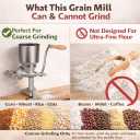 Manual Grain Mill Grinder, 7.5 lb Heavy Duty Cast Iron Hand Crank Corn Grinder, Table Clamp Wheat Flour Maker for Coffee, Nut, Oats and Home Brewing