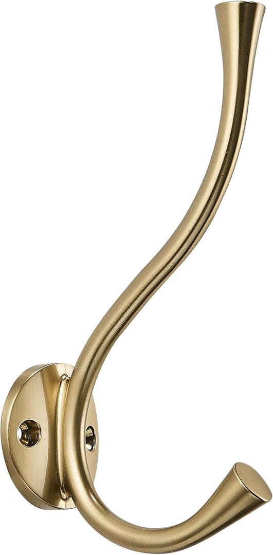 Sailing 3 Pack Coat Hooks - Champagne Bronze Coat Hooks Decorative Wall Hooks for Bathroom Living Room Bedroom Hanger for Robe Dressing Room Fitting Room