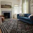 Loloi Rifle Paper Co. Laurel Collection LAU-04 Black/Multi 5'-3" x 7'-8" Area Rug