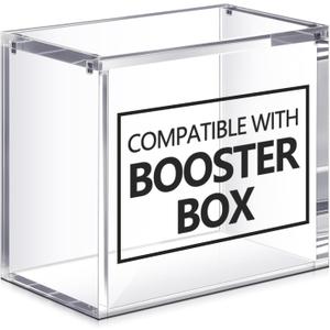 1 Pcs Acrylic Magnetic Case Compatible with TCG Booster Box Protective Case Stackable 4mm Thick Magnetic Closure Box Gifts for Collectors, Cards Not Included (Booster)