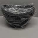 LaDoVita Plant Pots with Drainage Holes, 12 Inch Large Planters for Indoor Plants, Plastic Flower Pots Outdoor, Set of 2 Pack, Frosted Black