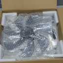 ZMISHIBO Low Profile Ceiling Fans with Lights and Remote, 20 Inch Flush Mount Ceiling Fan with Light, 3000K-6000K Dimmable Fandelier LED Fan Light, 6 Wind Speeds Grey Ceiling Fans for Bedroom