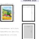 24x32 Poster frame Black, 1.57 Inch Wide Wood Grain Texture, Display Pictures 20x28 with Mat,24 x 32 Picture frame with Black Backing Horizontal or Vertical Wall