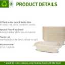 50 Pack 32 oz Disposable Meal Prep Containers Disposable Food Containers with Lids, Paper Togo Containers for Meal Prep, Lunch, Leftover (50 Bowls 50 Lids), 1 Compartment
