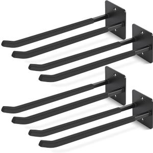 14 Inches Extra Large Garage Hooks, 4Pcs Heavy Duty Garage Wall Mount Organizer, Tool Hanger Long Utility Storage Hooks for Hanging Tire, Chair, Ladder, Garden Tools, Strollers and More
