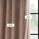 HPD Half Price Drapes - Faux Linen Curtains for Living Room (1 Panel) - 100W x 96L - Extra Wide Textured Room Darkening Curtains for Bedroom 96 Inches Long - Drapes for Home Decor, Dutch Cocoa