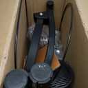 Sportneer Bike Trainer - Magnetic Stationary Bike Stand for 26-28" & 700C Wheels - Adjustable 6 Level Resistance Bike Trainer Stand for Indoor Riding with Quick Release Lever & Front Wheel Riser Block (Black)