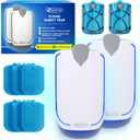 2 Fruit Fly Traps & 10 Adhesive Cartridges, Indoor Plug-in Bug Catcher, UV Light Fly Trap Captures Fruit Flies, Gnats, Houseflies, Moths, and Flying Insects for Kitchen, Bathroom, Plant Areas