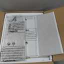 BOLUO White Nightstand with Charging Station, LED Night Stand with 2 Fabric Drawers, Bedside Table with USB Ports and Outlets, Nightstand for Bedroom Modern