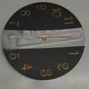 Wall Clock 12 Inch, Modern Wall Clocks Battery Operated, Silent Non Ticking Clock Decorative for Living Room, Office, Bedroom, Home, School (Black Gold)