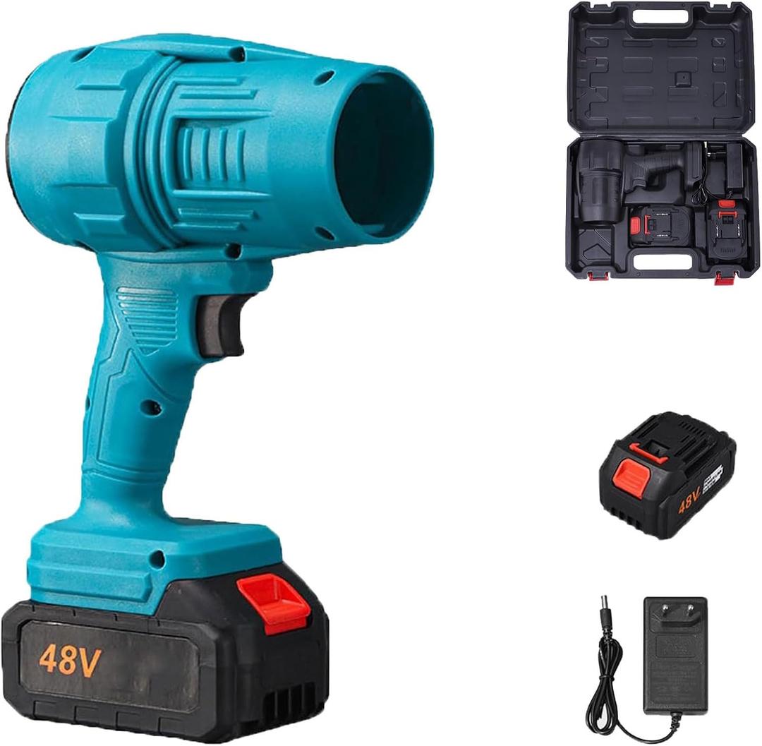 Seese Pro Blower, Seese Cordless Leaf Blower, Turbo Blowers 2.0, Super Power Air Duster for Yard/Patio/Car Cleaning (Blue+1 battery)