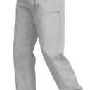 Men's Casual Cargo Pants Workout Sweatpants Joggers Stretch Hiking Drawstring Tactical Trousers (XL, Light Gray)