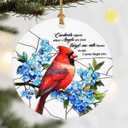 Cardinal Christmas Ornaments, Dodosky 2.8in Ceramic Xmas Decor, Christmas Tree Ornaments, Xmas Decorations for Tree, Holiday Ornament, Memorial Gift, Cardinal Gifts, in Memory of Loved One Gifts