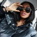 TIJN Polarized Sunglasses Women Men Oversized,UV Protection Sun Glasses Trendy Style,Large Square Shades,Big Frame Shady Rays