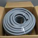 Liquid-Tight Conduit 3/4 150ft, Electrical Conduit w/UL Certification, Flexible Conduit with 5 Straight and 5 90-Degree Conduit Connector Fittings Gray
