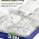BEDELITE Queen Mattress Topper 3 Inch Thick Mattress Pad, Plush Pillow Top Bed Cover with Elastic Deep Pockets Up to 6-24 Inch for Pressure Relief, Shredded Memory Foam Filling