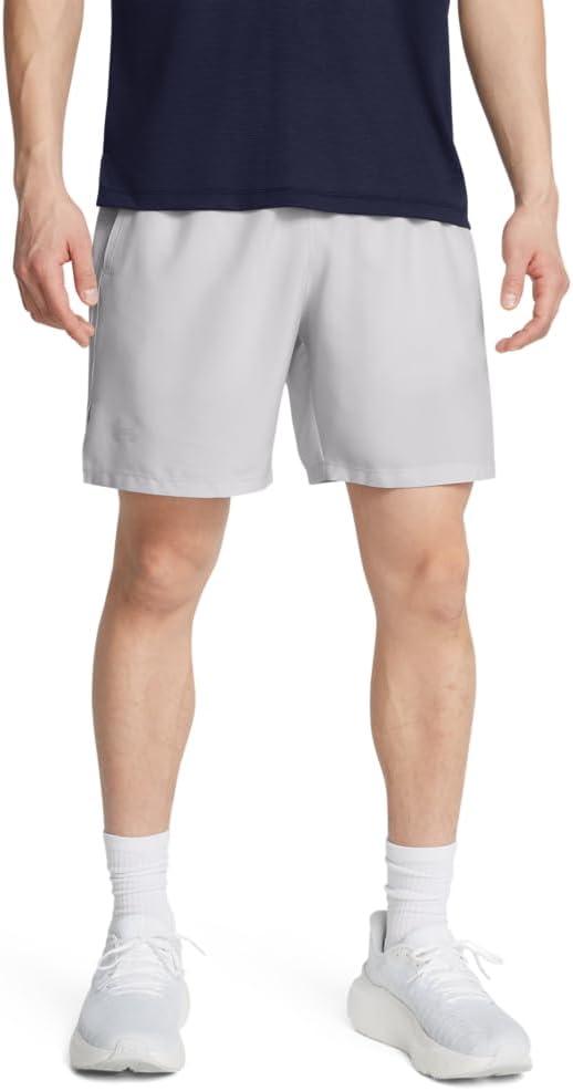 Under Armour Men's Launch Stretch Woven 7-inch Shorts (X-Large, (015) Halo Gray / Halo Gray / Reflective)