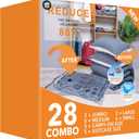 28 Pack Vacuum Seal Bags For Clothing,(3 Jumbo, 3 Large, 6 Medium, 6 Small, 5 Travel roll up bags,5 small Travel roll up bags) Space Saver Bag for Clothes, Blanket, Duvets, Pillows, Comforters