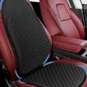 Breathable Car Front Seat Cover Sets Protector Pad Gel Seat Cushion with Non-Slip Bottom for Automotive Chair Wheelchair Golf Cart Drivers Office Home Long Sitting Use Summer Winter Black 1 PACK