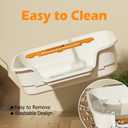 Extea Large Cat Litter Box with High Sides,Cat Boxes for Indoor Cats,Cat Litter Pan for Kitty,Litter Box with Low Entry,Easy to Clean,Anti-Splashing,23.6" x15.7" x6.2" (White)