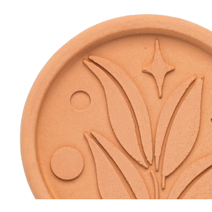 Goodful Brown Sugar Saver and Softener Disc with Elegant Leaf Design, Multiple Uses for Food Storage Containers, Reusable and Food Safe, Terracotta,