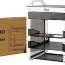 Tecmojo 6U Network Rack, 10 inch Mini Server Rack with 2 Side Translucent Panels & 2 Top Handles, 7.87 inch Deep, for 10 inch IT Equipment & A/V Devices, White