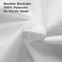 Titanker Small Stall Shower Curtain Liner Washable, 47x64 Inches, White Fabric Shower Liner with 2 Magnets, Waterproof RV Shower Curtain Liner Stall Size Soft Polyester Lightweight, White