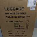 Karl home Luggage Set 3 Piece, PP Hard Shell Suitcase with Spinner Wheels & TSA Lock, Lightweight Carry on Suitcase Set 20in Carry-on 24in 28in Checked, Dark Gray