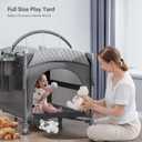 Obee Odee 4 in 1 Baby Bassinet, Pack and Play, Bedside Crib Sleeper, Diaper Changer - Comes with Mattress, Mosquito Net, Bottom Storage and Toy Bar for Newborn to Toddles