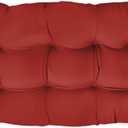 Outdoor Bench Cushion 44x22x4 Inch with Ties Loveseat Pads, Red
