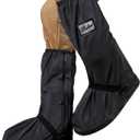 Jikamul Tachitali Waterproof Rain Shoe Cover with Reflector for Women & Men Reusable & Foldable Rain Boot Shoe Cover with Zipper, Non-Slip (Black, XL)