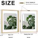 Egofine 11x14 Floating Frames Set of 4, Double Plexiglass Picture Frame, Made of Solid Wood, Display Any Size Photo up to 11x14, Wall Mount or Tabletop Standing, Natural Wood