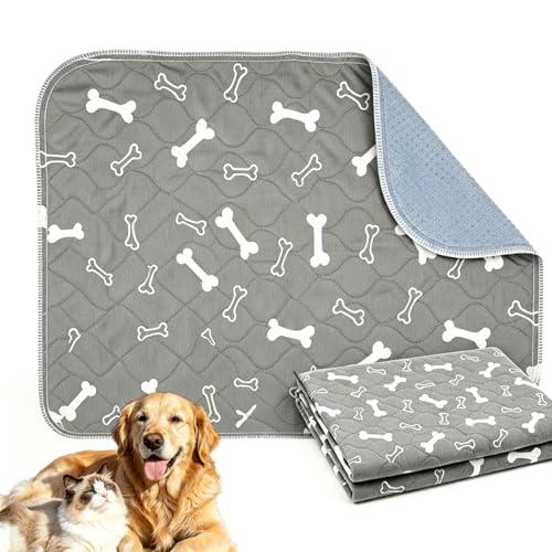 Puppy Pee Pads with Pheromones,Forever Pad,Washable Pee Pads for Dogs,Reusable Dog Pee Pads,Waterproof Leakproof Training Pad, Non-Slip Base for Household Use(Gray A,L)