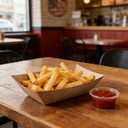 300 x Disposable Paper Food Trays 2lb, 300 Pack Bulk Brown Paper Boats - Heavy Duty Serving Trays for Fries, Tacos, Popcorn, Hot Dogs - Great for QSR Managers, Busy Families, Events