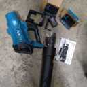 Leaf Blower Cordless - 2025 Update 150000RPM & 3 Speed Levels Electric Leaf Blower with 2 x 4.0Ah Battery and Charger, Extension Tube Blower for Lawn Care, Yard, Garage, Blowing Leaves, Dust or Snow (Blue)
